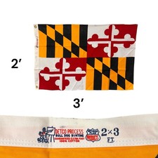 Vintage 1950-60s Flag Of Maryland State Usa American 2 X 3’ picture