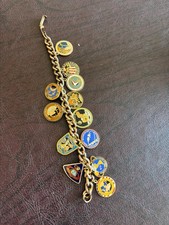 RARE NASA Apollo Mission Charm Bracelet -Apollo 1-17 picture