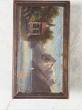 GRAND TOUR Walnut SNUFF BOX WILLIAM TELL MINIATURE PAINTING SWITZERLAND SATTLER? picture