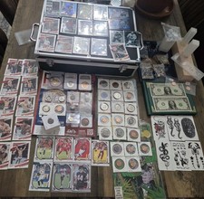 Old Grandpa’s Junk Drawer Lot Silver  .999,Coins,VintageCard 110 + Items,Jewelry picture