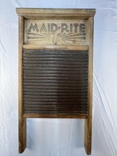 Vintage Maid-Rite Washboard No. 2072 Columbus Washboard Co Standard Family USA picture