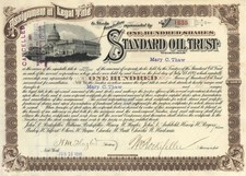 Standard Oil Trust Stock Certificate signed by William Rockefeller and Henry F picture