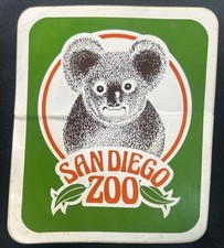 Vintage 1974 San Diego Zoo Koala Club Decal Sticker Original Split Back Souvenir picture