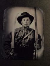 Sixth-Plate Civil War Soldier Tintype C2355RP picture