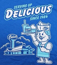 Culver's CHEESE CURDS 40th BIRTHDAY CELEBRATION NERD CREW Tee Shirt - RETRO XL picture