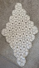 Off White Hand Crochet Doily/table Runner Vintage picture