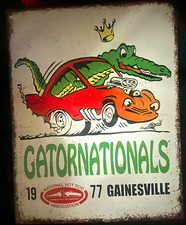 Gatornationals Gainesville 1977 NHRA Medium Metal Sign. Reproduction. Original picture