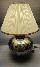 Vtg Mid Century Sunset Cosco Drip Glaze Table Lamp Giant 49
