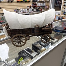 Large Handmade Pioneer Conestoga Covered Wagon Train Vintage Wild West Decor picture