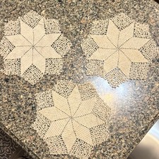 Handmade Vintage Doily Set of 3 picture
