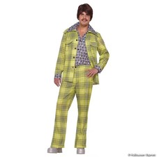 Men's Plaid Leisure Suit 70s Costume - Standard picture