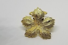 Vintage gold tone leaf scarf clip picture