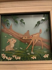 1942 Walt Disney Multiplane Painting #5 - Bambi and Thumper - Rare picture