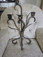 CANDELABRA-BRUTALIST-MODERNIST-4 ARM-HANDMADE -TREE BRANCH LOOK -24