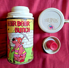 Hair Bear Bunch 1971 lunch thermos Hanna Barbera screw lid & cup complete #2857 picture