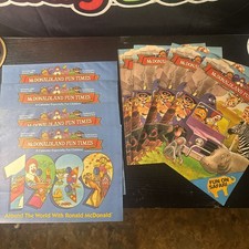 Vintage McDonaldland Fun Times Magazine 1988 (4)& Calendar Around The World(4). picture