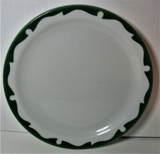 Vintage Shenango SHO131 Green and White Bread Restaurantware Plate Circa 1956 picture