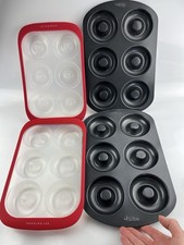 Lot 4 Wilton Non Stick Donut Pans PFAS Free & Henning Lee Silicone Pans picture