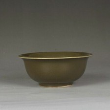 Chinese Tea Dust Glaze Porcelain Bowl Imitate Antiquity Handmade Collect picture
