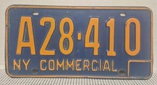 Vintage  1966–1973 New York Commercial Vehicle License Plate (A28-410) picture