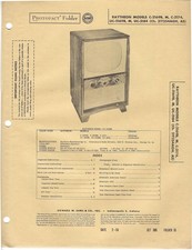 1956 Raytheon C-2169B Television TV Photofact Manual Schematic UC-2169M 2174 M picture