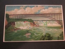 postcard Hold to light Niagara Falls American Falls picture