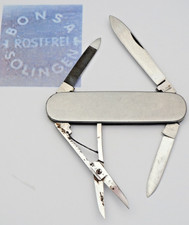 Vintage BONSA SOLINGEN GERMANY Lobster Penknife - Patterned Metal Handles picture