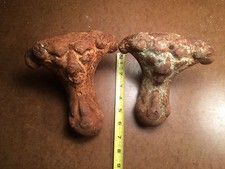 (2) antique cast iron bath tub CLAW FEET different sizes -lot B picture