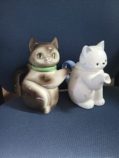 Vintage Kasuga Ware Siamese Cat Teapot - Made in Japan 7 1/2” Tall Cat Lover picture