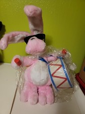 VTG 1995 Energizer Stuffed Plush Large Soft Pink Bunny Eveready Battery HTF Toy picture