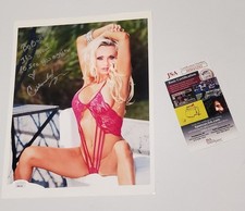 Deceased Playboy Benchwarmer Model Cassandra Lynn Signed 8 x 10 Photo JSA picture