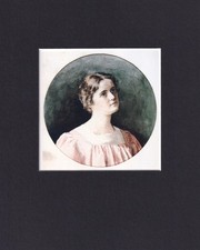8X10 Matted Print Picture Art, Bessie Pease Gutmann: 1892 Self-Portrait picture