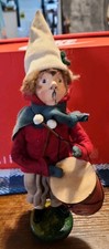 Vintage RETIRED Christmas BYERS CHOICE Carolers Drummer Boy W/Bumpy Base 1987  picture