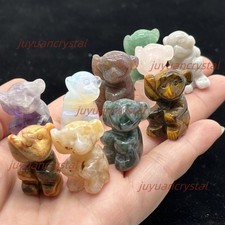 Mix Natural Hand carving Quartz Crystal animals skull Decor Healing Gift  picture
