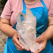2 pieces 5.67LB Natural Transparent White Quartz Crystal Cluster Specimen 5586 picture