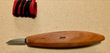 Jason Lonon Tools Straight Bade Chip Carving knife & Leather Sheath picture