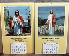 Vintage 1974 & 1976 Church Calendars Farver Country Store PA Lot picture