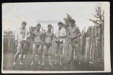 60s Beach Sports Swimmer Handsome men beefcake trunks muscle bulge photo Gay Int picture