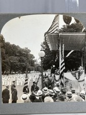 Antique 1916 Keystone Stereocard  ~ 17385 Women Marchers Preparedness Parade DC picture