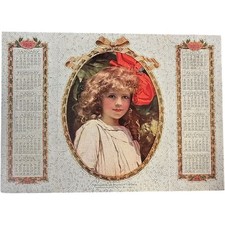 1912 Metropolitan Life Insurance Co. Calendar With Woman Portrait Illustration picture
