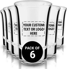 6 Personalized Shot Glasses - Weddings/ Special Occasions -Free Custom Engraving picture