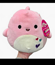 Selene Pink Shark Squishmallow 8” 2020 Valentine Hearts HTF NWT Kellytoy picture