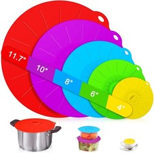 5 Pack Heat Safe Silicone Lids for Bowls Cups Pans picture