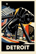 Detroit Art Poster 🌇 - 2x3 Print - 16x24” Premium Matte Paper 200gsm picture