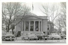 RPPC Pershing Co. Court House Lovelock Nevada Vintage Cars 1940s-50s picture