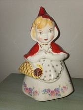 Vintage Floral Little Red Riding Hood Hull Pottery Cookie Jar 967  1943-1944 picture