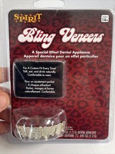 Spirit Halloween Bling Platinum Veneers Grill NEW Custom Fit Costume Diamond New picture