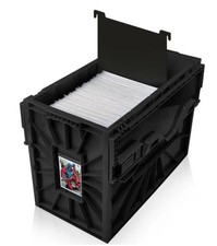 BCW Short Comic Bin Stackable w/ Locking Lid (Black Plastic) -   picture