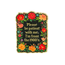 I'M from the 1900'S. Enamel Pin Flowers Brooch Lapel Pins Badge on Backpack picture