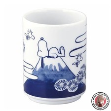 Yamaka Shoten PEANUTS Snoopy Fuji Blue White Teacup 300ml SN81-327 picture
